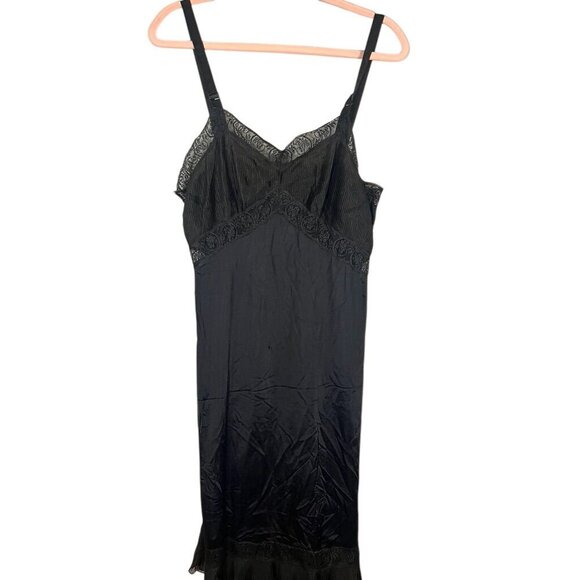 Sears Other - Vintage Floral Lace Lingerie Slip Dress Black 38 Retro Festive Sexy Feminine 60s